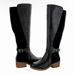 Lucky Brand NWOT Leather Timinii Knee High Boots With Buckle Detail Size 6